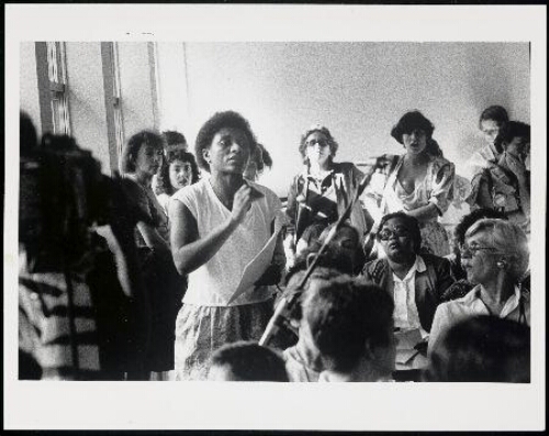 Workshop 'seksueel geweld'. 1985
