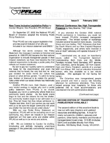 TransParent newsletter [2003], 9 (Feb)