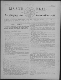 Maandblad van de Vereeniging voor Vrouwenkiesrecht  1910, jrg 14, no 7 [1910], 7