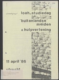 Uitnodiging LOAH-studiedag buitenlandse meiden en hulpverlening 11 april 1986