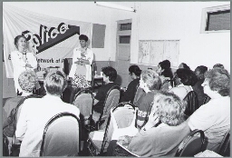 Tijdens de wereldvrouwenconferentie in Beijing werden vele workshops gehouden 1995