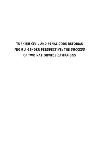 Turkish civil and penal code reforms from a gender perspective