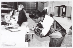 Serie foto's gemaakt voor het boekje Spijkers met koppen : Stichting Bouwvrouw 1988-1993 1992