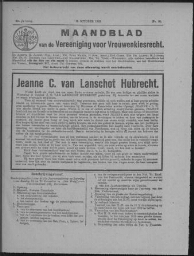 Maandblad van de Vereeniging voor Vrouwenkiesrecht  1918, jrg 22, no 10 [1918], 10