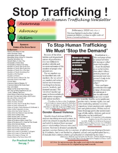Stop trafficking! Anti-human trafficking newsletter [2010], 2 (February)