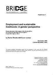 Employment and sustainable livelihoods