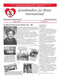 Grandmothers for Peace International [2002], January