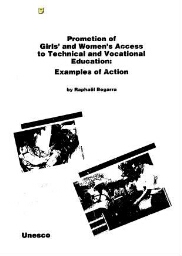 Promotion of girls' and women's access to technical and vocational education