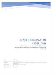 Gender en Klimaat in Nederland