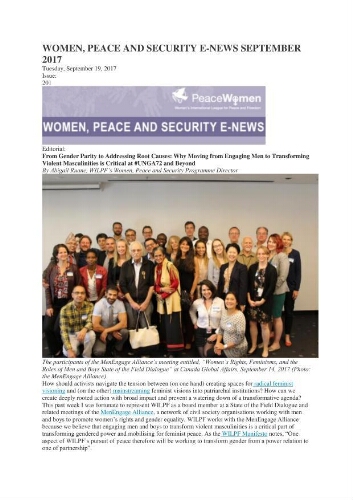 Women, Peace and Security E-News [2017], 201