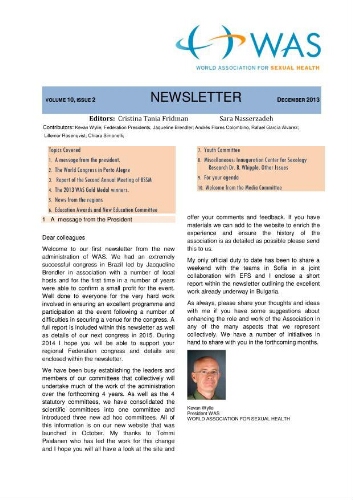 WAS newsletter [2013], 2 (December)