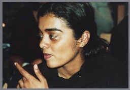 Portret van de Surinaams Hindostaanse schrijfster Tanya Jadnanansing tijdens de Zami Award 2000 uitreiking. 2000