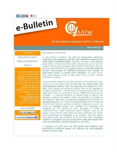 GAATW E-Bulletin [2011], September