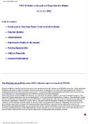 CEE Bulletin on sexual and reproductive rights [2004], 3 (13)