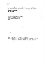 Verslag van de Pré-introduktiedagen augustus 1987