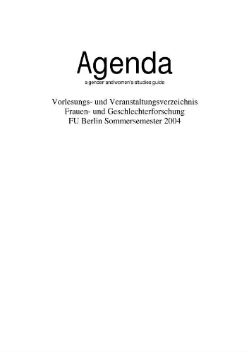 Agenda [2004], Sommersemester
