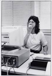 Informatica les aan de Vrouwen Vakschool. 1987