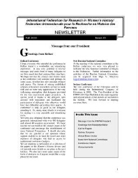 IFRWH/FIRHF newsletter [2003], 35 (Fall)