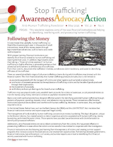 Stop trafficking! Anti-human trafficking newsletter [2023], 5 (May)