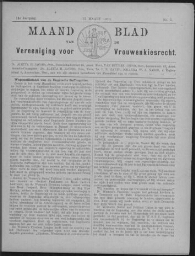 Maandblad van de Vereeniging voor Vrouwenkiesrecht  1910, jrg 14, no 5 [1910], 5