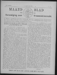 Maandblad van de Vereeniging voor Vrouwenkiesrecht  1912, jrg 16, no 3 [1912], 3