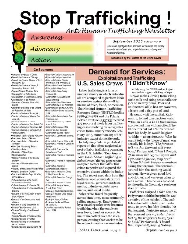 Stop trafficking! Anti-human trafficking newsletter [2015], 9 (September)