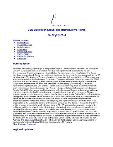 CEE Bulletin on sexual and reproductive rights [2010], 2 (81)