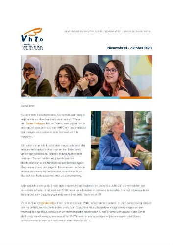 Nieuwsbrief over meisjes/vrouwen en bèta/techniek/ICT [2020], oktober