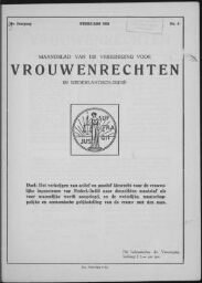 Maandblad van de Vereeniging voor vrouwenrechten in Nederlandsch-Indië  1932, jrg 6 , no 9 [1932], 9