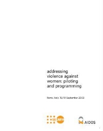Addressing violence against women