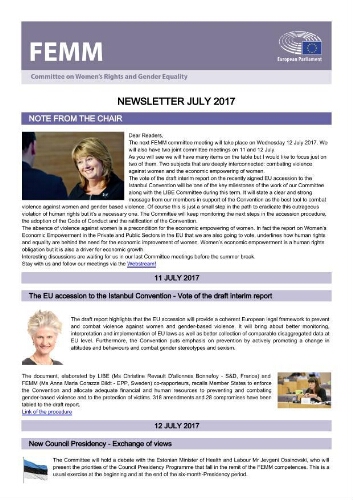 FEMM newsletter [2017], July