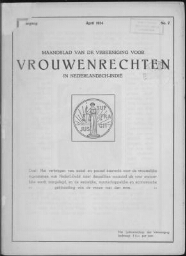 Maandblad van de Vereeniging voor vrouwenrechten in Nederlandsch-Indië  1934, jrg 8 , no 7 [1934], 7