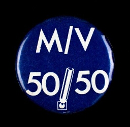 'M/V 50/50'. Button