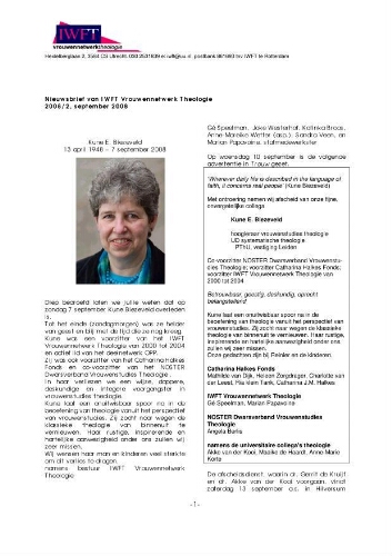 Nieuwsbrief van IWFT Vrouwennetwerk Theologie [2008], 2 (september)