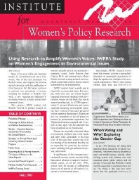 Institute for Women's Policy Research [2003], Fall