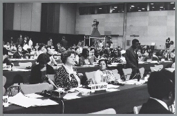 Gedelegeerden voor de VN-Vrouwenconferentie in Denemarken. 1980
