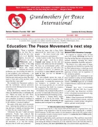 Grandmothers for Peace International [2003], June