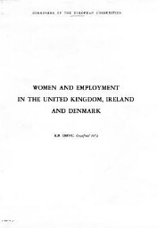 Women and employment in the United Kingdom, Ireland and Denmark