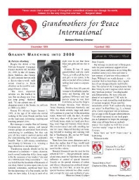 Grandmothers for Peace International [1999], December