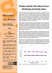 Statistics in focus [2006], 2