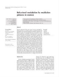 Behavioral modulation by mutilation pictures in women