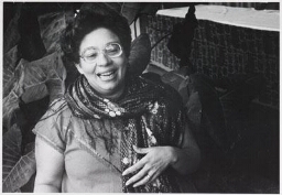 Portret van Magaly Pineda, oprichtster CIPAF, feministisch onderzoeks- en actiecentrum in Santo Domingo 1985