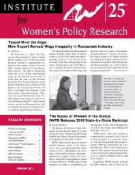 Institute for Women's Policy Research [2012], Spring