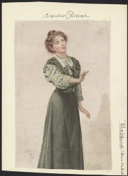 Portret van Christabel Pankhurst (1880-1958) 190?
