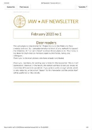 IAW newsletter [2020], 1 (February)