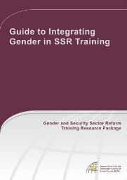 Guide to integrating gender in SSR training