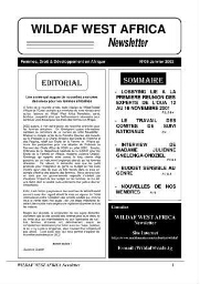 Wildaf West Africa newsletter [2002], 9 (janvier)