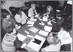 Workshop Vrede, voorbereiding op de wereldvrouwenconferentie georganiseerd door WEP. 1993
