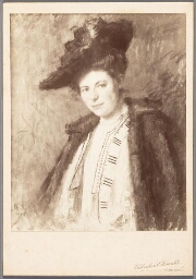 Getekend portret van Lizzy van Dorp 1905