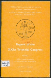 Report of the XXIst triennial congress, London